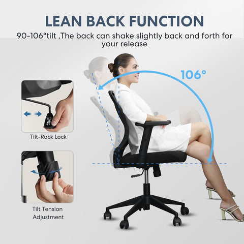 Schwake 360-degree swivel base for easy desk access