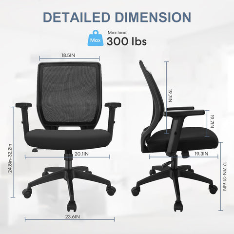 Schwake mid-back ergonomic design supporting posture during work