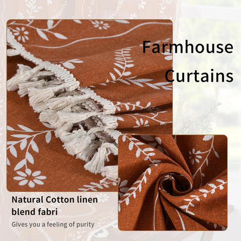 Schweek Terracotta Curtains two-panel setup for easy rod mounting and clean lines