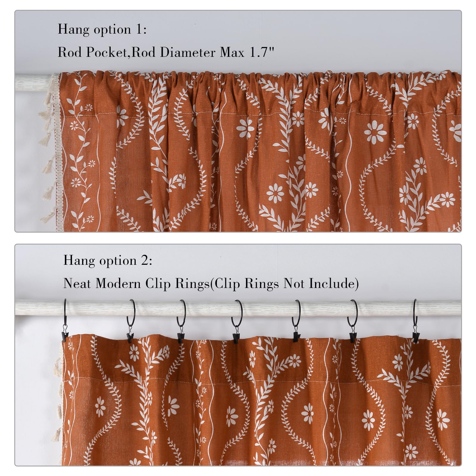 Schweek Terracotta Curtains warm burnt-orange tones brighten any room