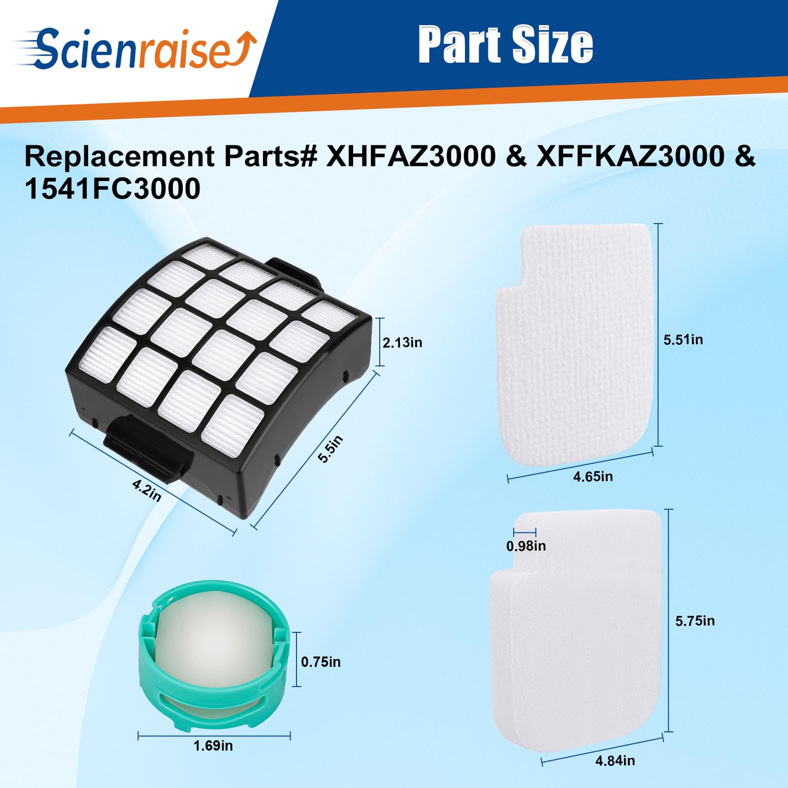 Scienraise foam filter detail showing durable filtration