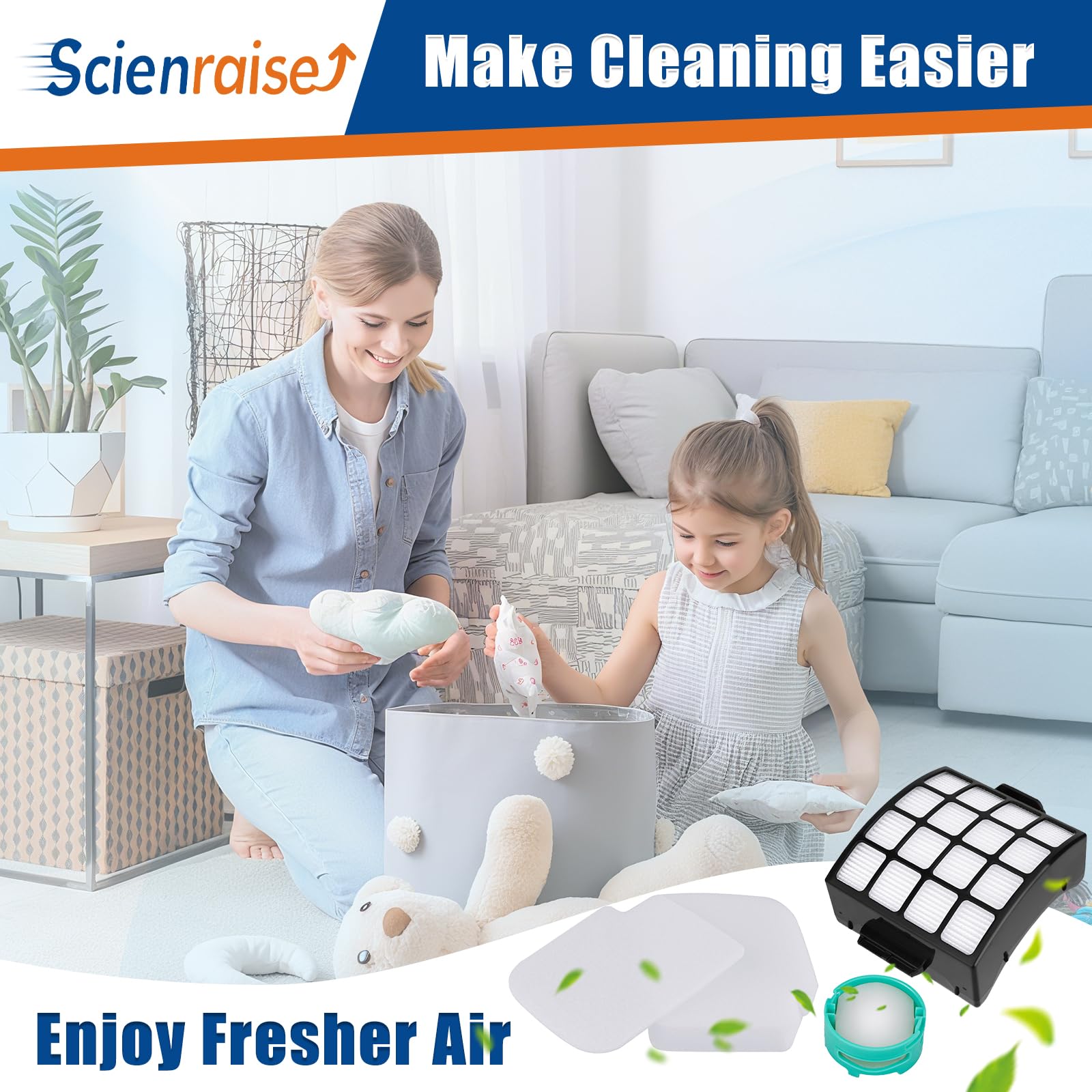 Scienraise odor cartridge assembly for simple upkeep and fresh air
