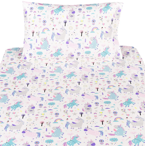Scientific Sleep Unicorn Rainbow twin pillowcase for cozy sleep and protection.