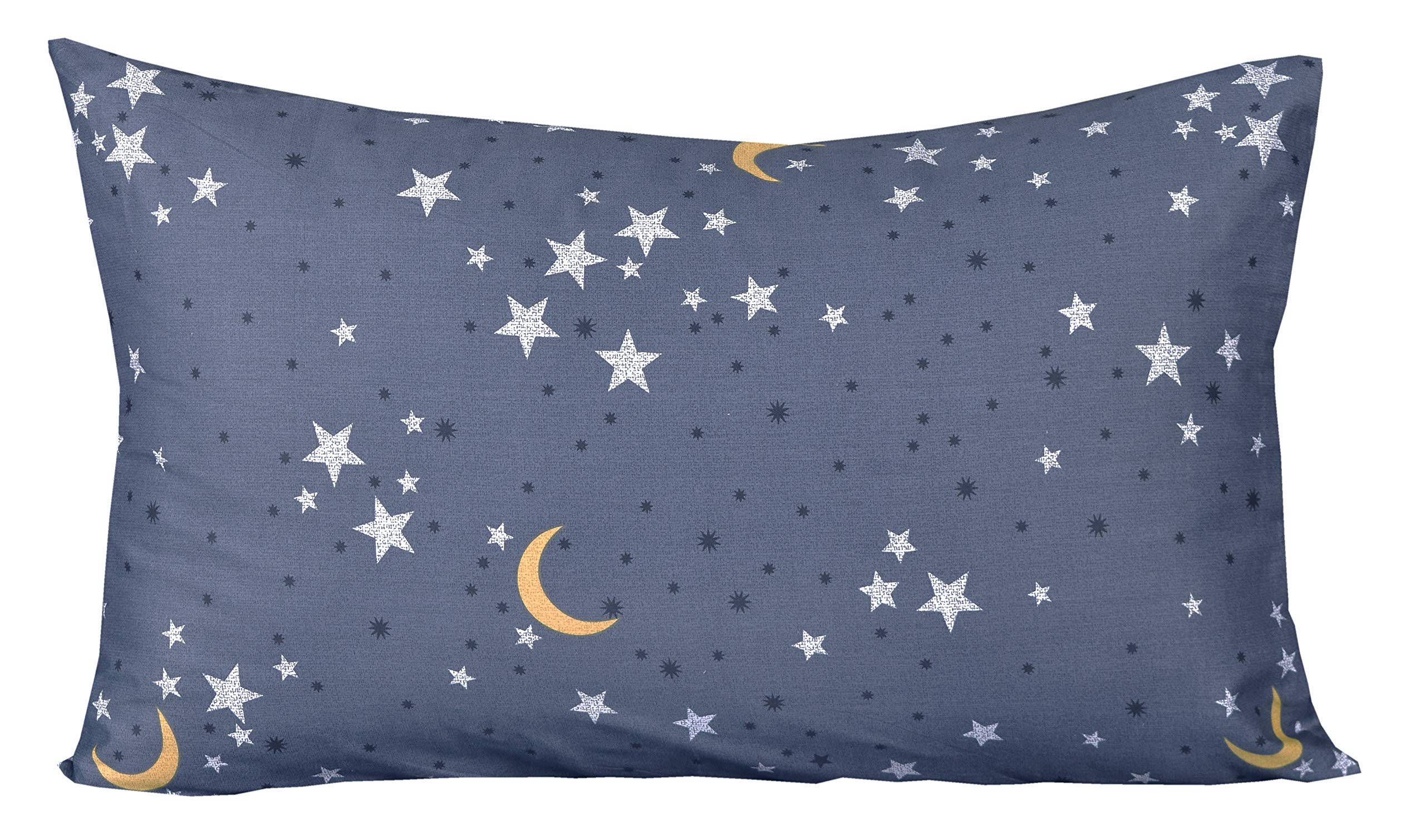 Moon & Stars flat sheet design by Scientific Sleep for playful kids.