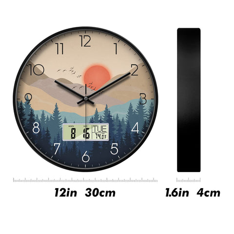 SCOAGE wilderness sunset clock packaging and setup ready