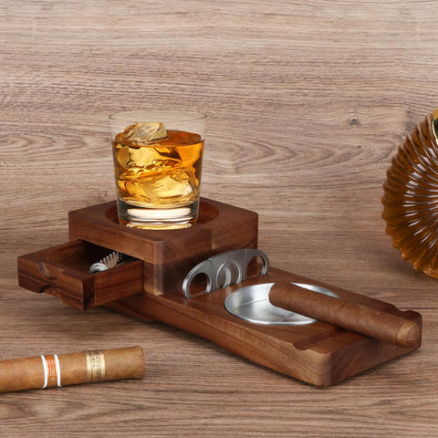Scotte drawer keeps accessories like lighters within easy reach.