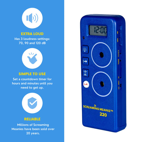 Screaming Meanie 220 side view demonstrates pocket-sized design for travel and daily use