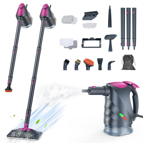 ScrubWiz 10-in-1 steam cleaner front view for compact versatility in tight spaces