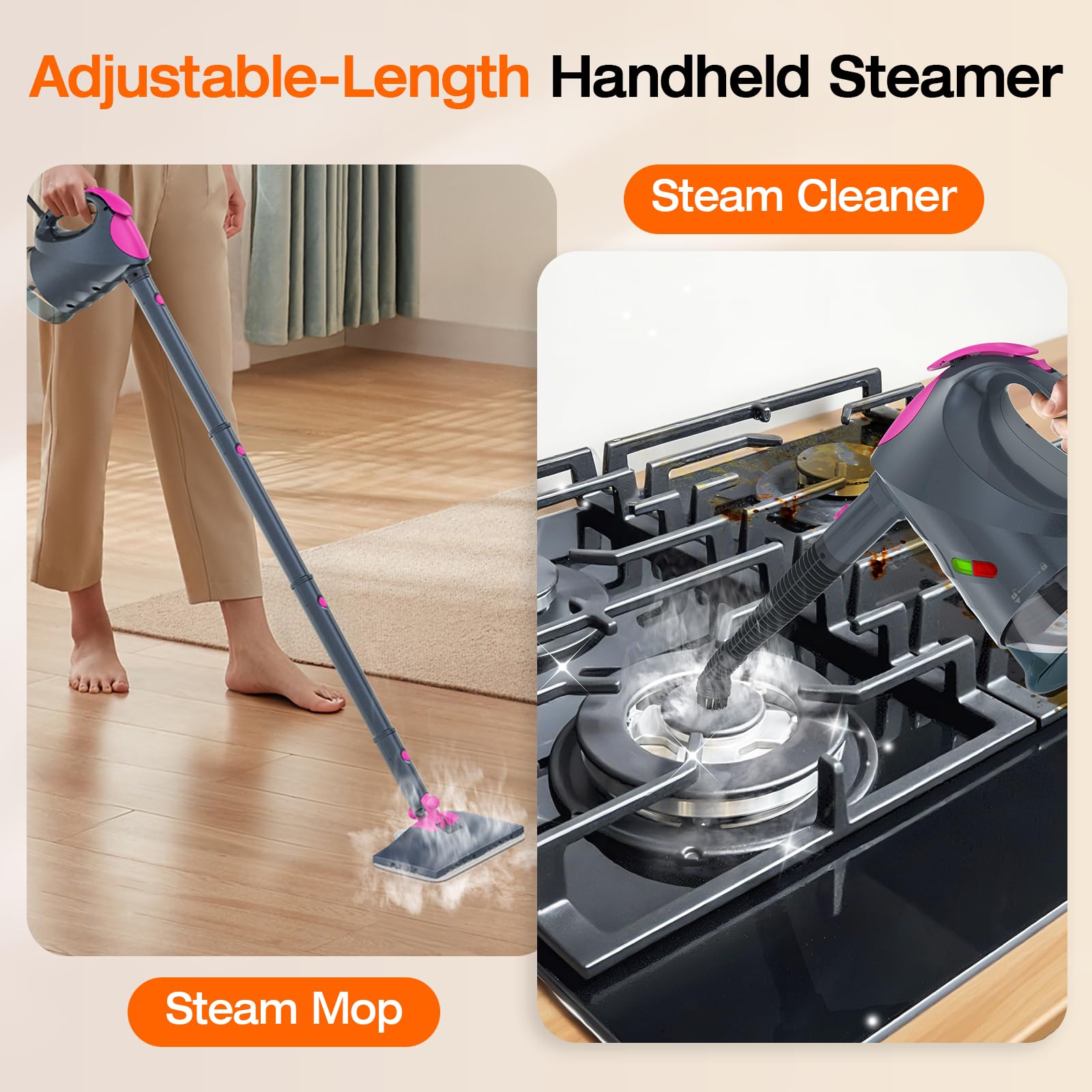 ScrubWiz 320ml water tank shows long cleaning sessions without frequent refills