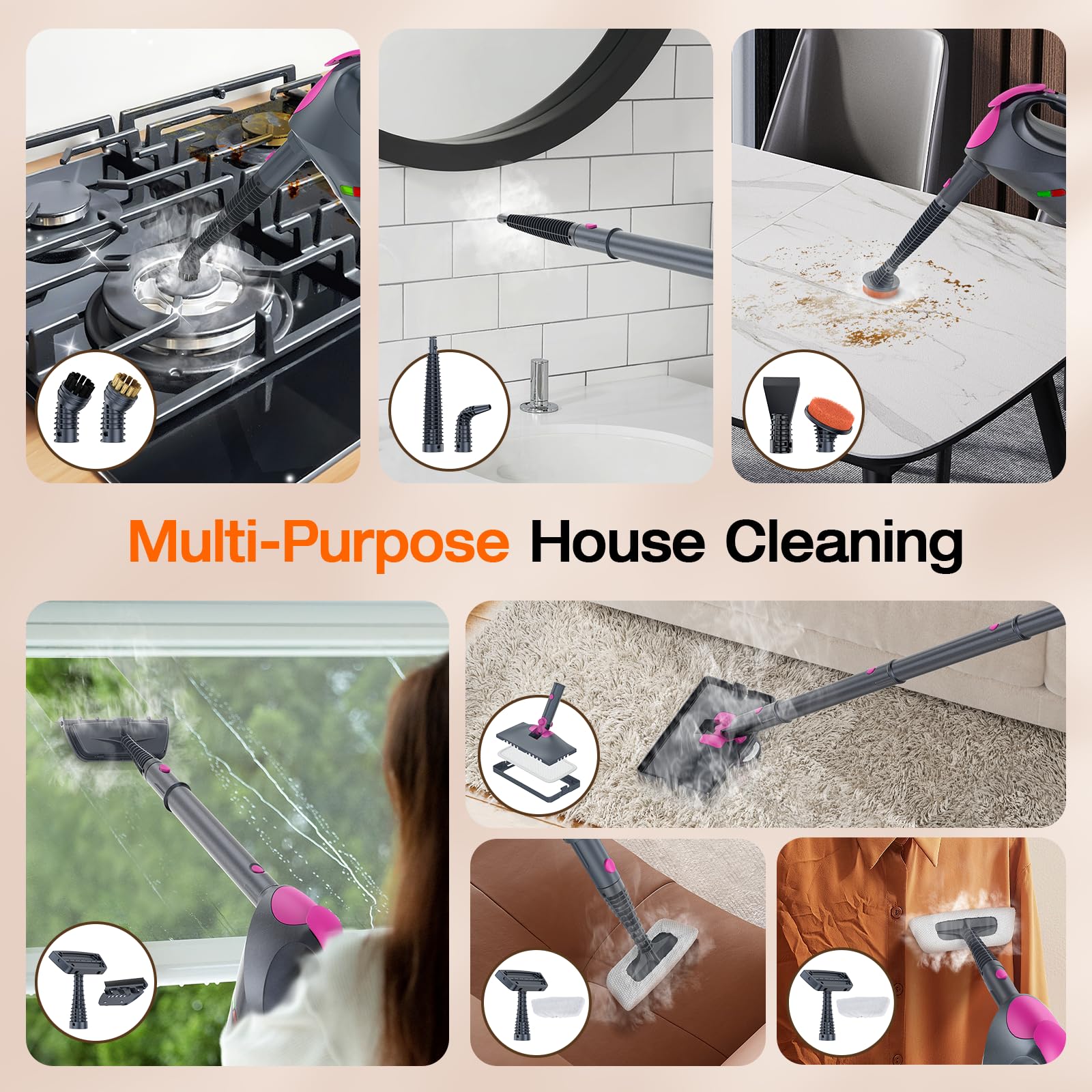 ScrubWiz handheld steamer cleans car interiors without chemicals