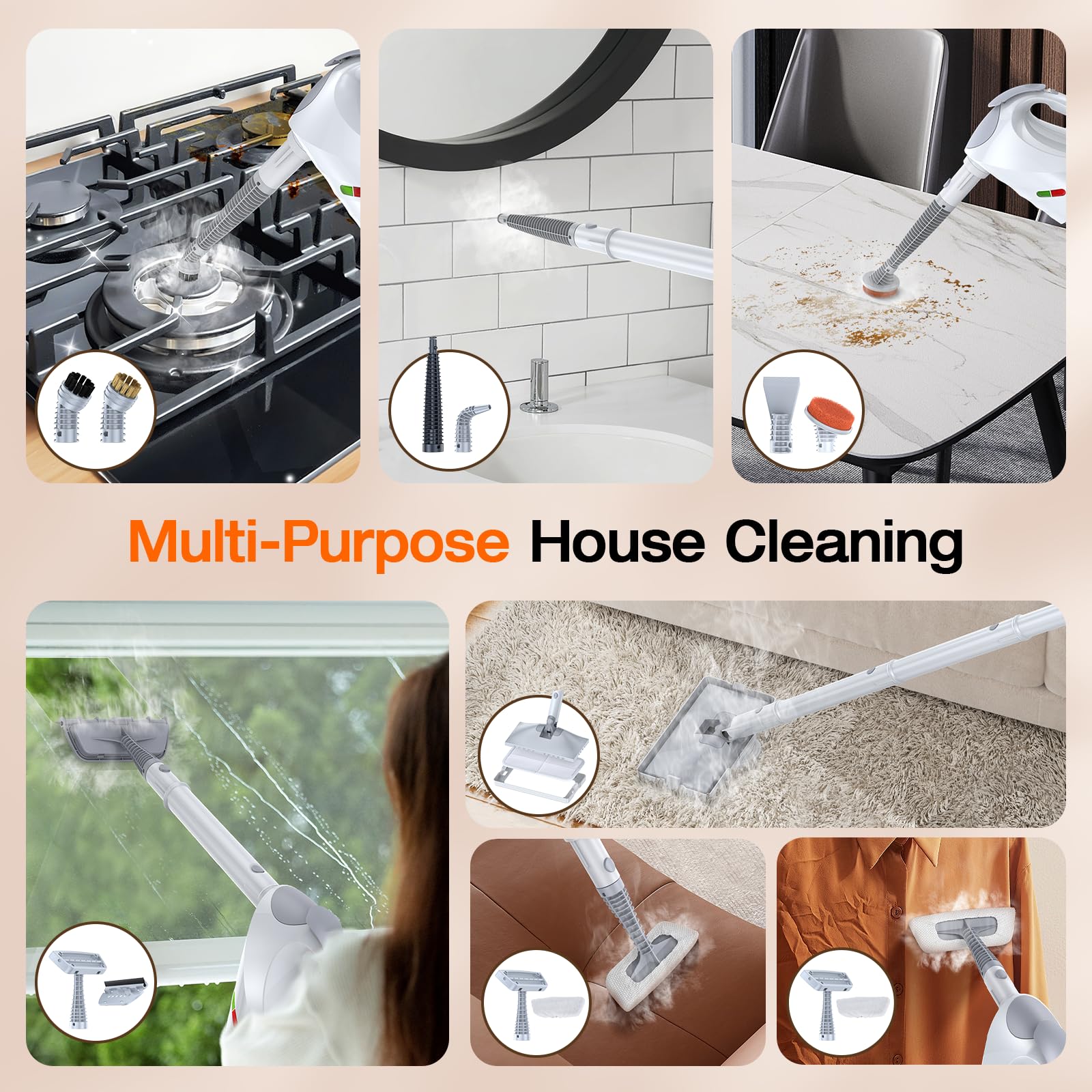 ScrubWiz safety lock prevents accidental steam while you clean