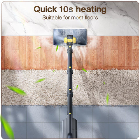 ScrubWiz steam mop with carpet glider for smooth, even carpet refresh.