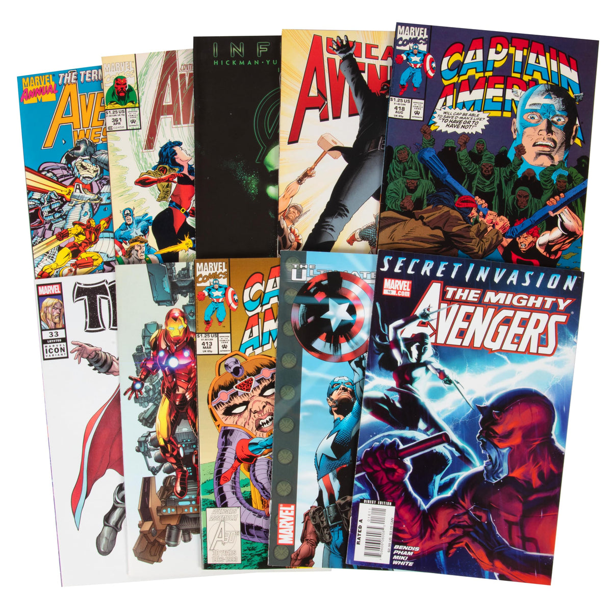 SCS Direct Marvel Avengers value set cover features iconic heroes for gift-ready display.