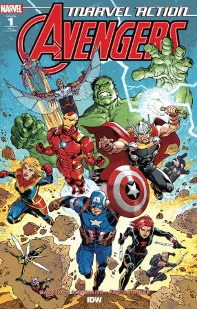 SCS Direct Marvel Avengers issues spine view highlights collection variety for easy cataloging.