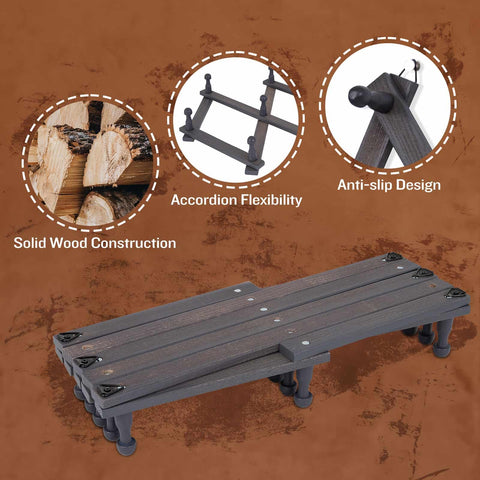 SCUNDA rustic hat rack extended section demonstrates expandable storage for small spaces