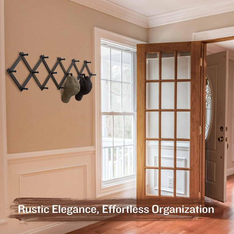 SCUNDA mounted rack keeps hats coats bags organized and within reach