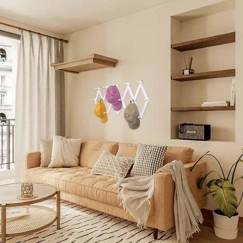 SCUNDA space-saving wall rack reduces clutter without taking floor space