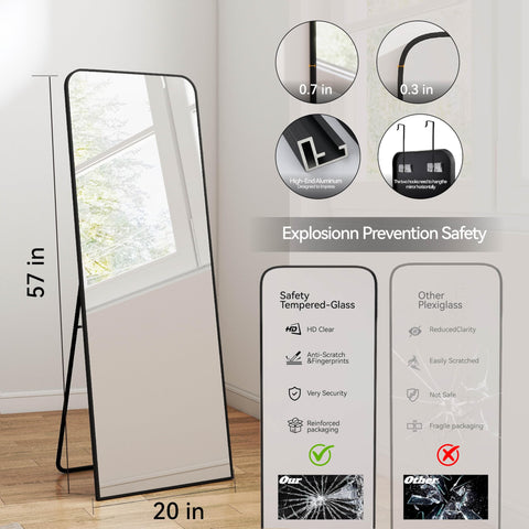 SCWF-GZ aluminum frame mirror adds modern depth to room decor