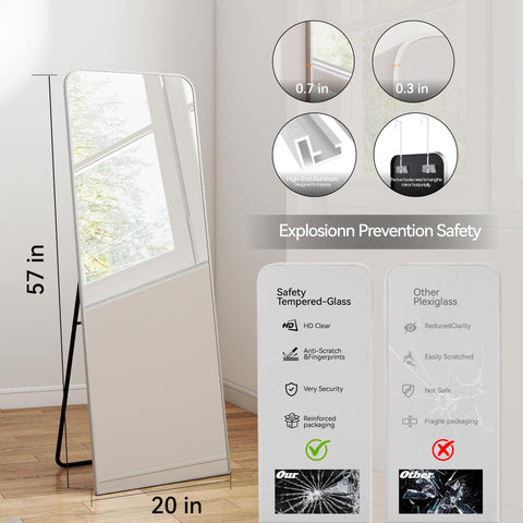 SCWF-GZ aluminum-frame mirror with slim profile enhancing any room.