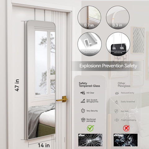 SCWF-GZ aluminum-frame mirror with a slim modern profile and durability.