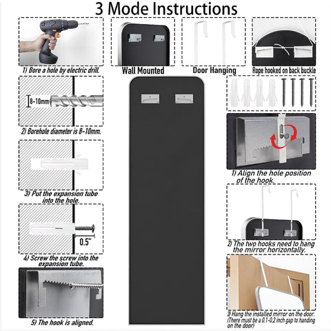 SCWF-GZ bedroom mirror ideal over a dresser for full-body styling.