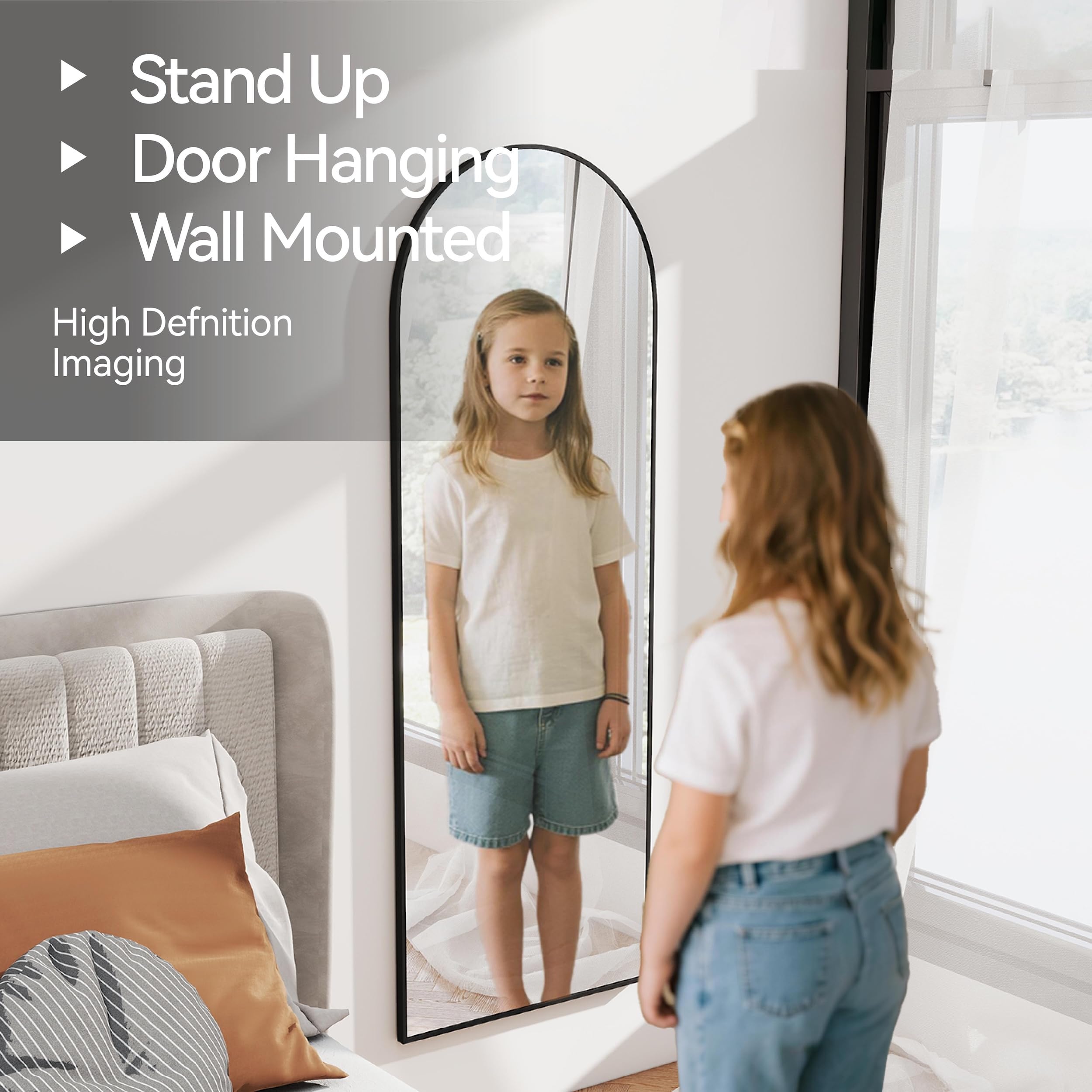 SCWF-GZ dresser mirror ideal for quick daily outfit checks.