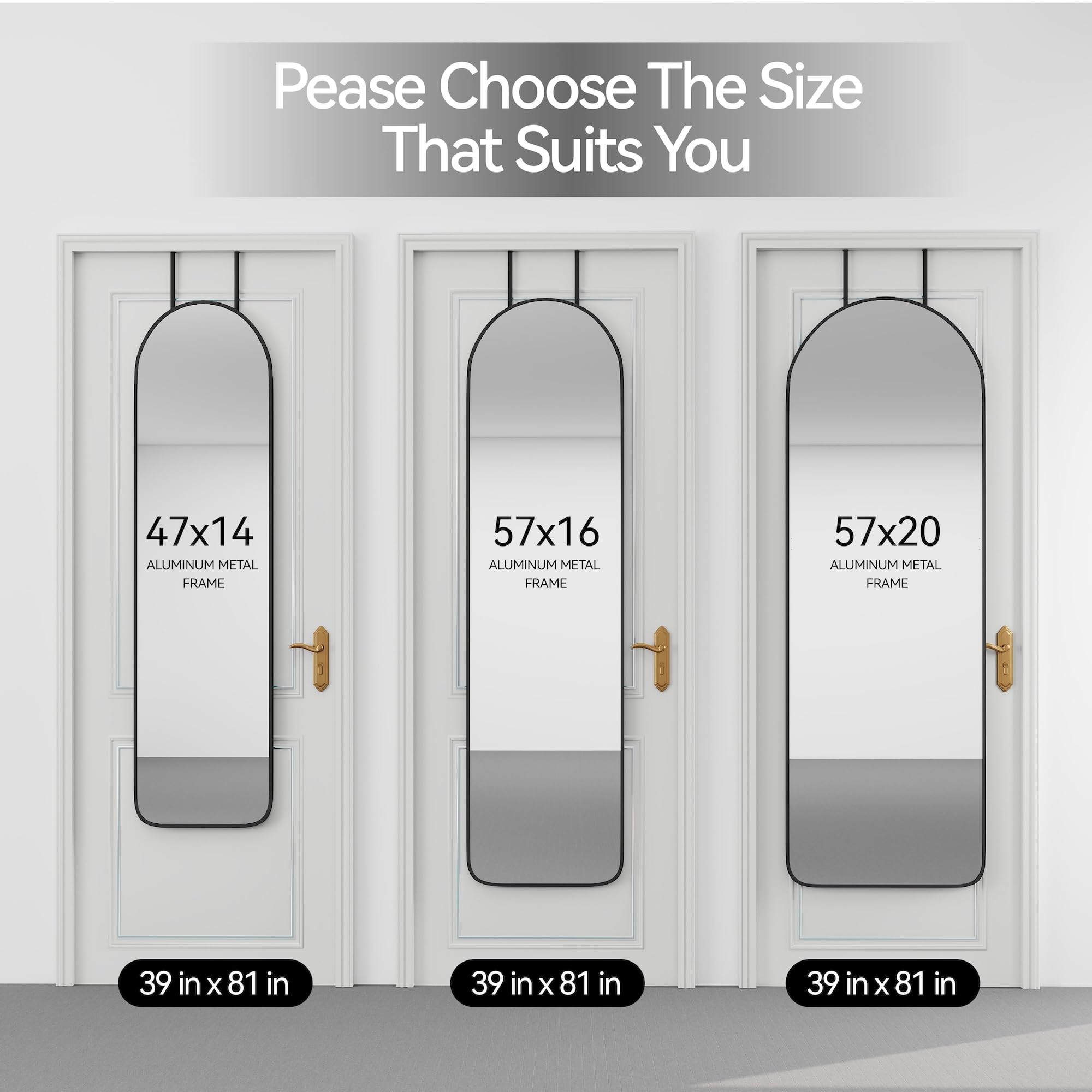 SCWF-GZ entryway mirror delivers distortion-free, crystal-clear reflection.