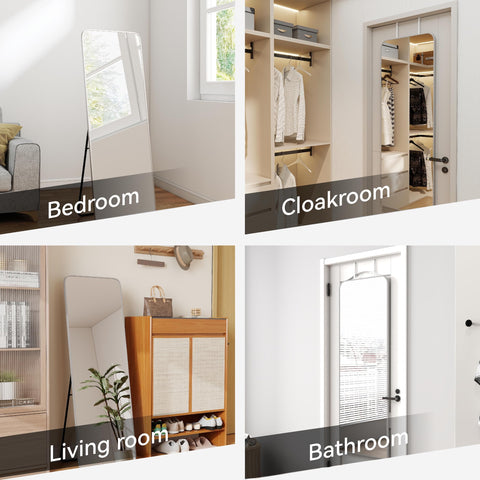 SCWF-GZ tempered-glass door mirror offers safe, clear reflections.