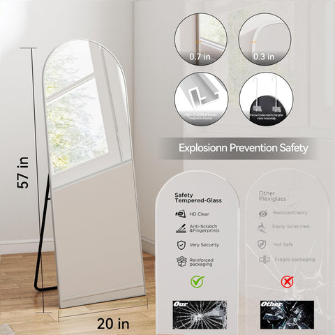 SCWF-GZ tempered-glass safety dressing mirror offers crystal clarity with durable construction.