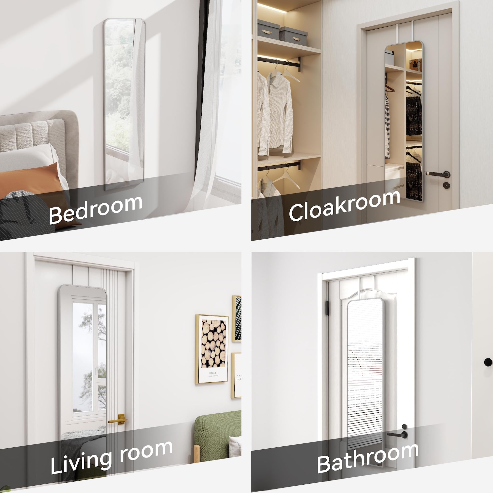 SCWF-GZ wall-mounted mirror with crystal-clear reflection for living spaces.