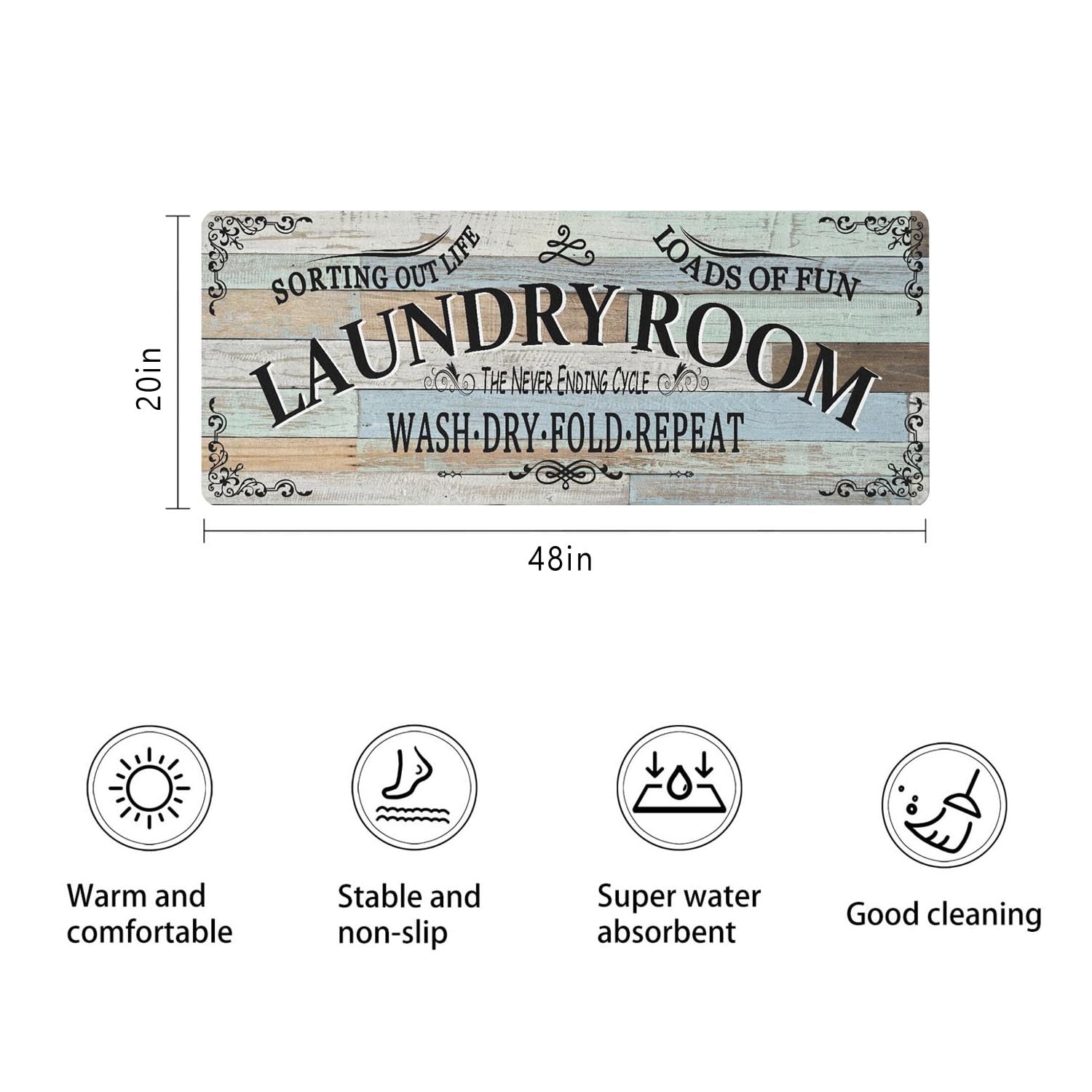 sdhinlwo anti-fatigue rug foam closeup highlights cushioned comfort during long chores.