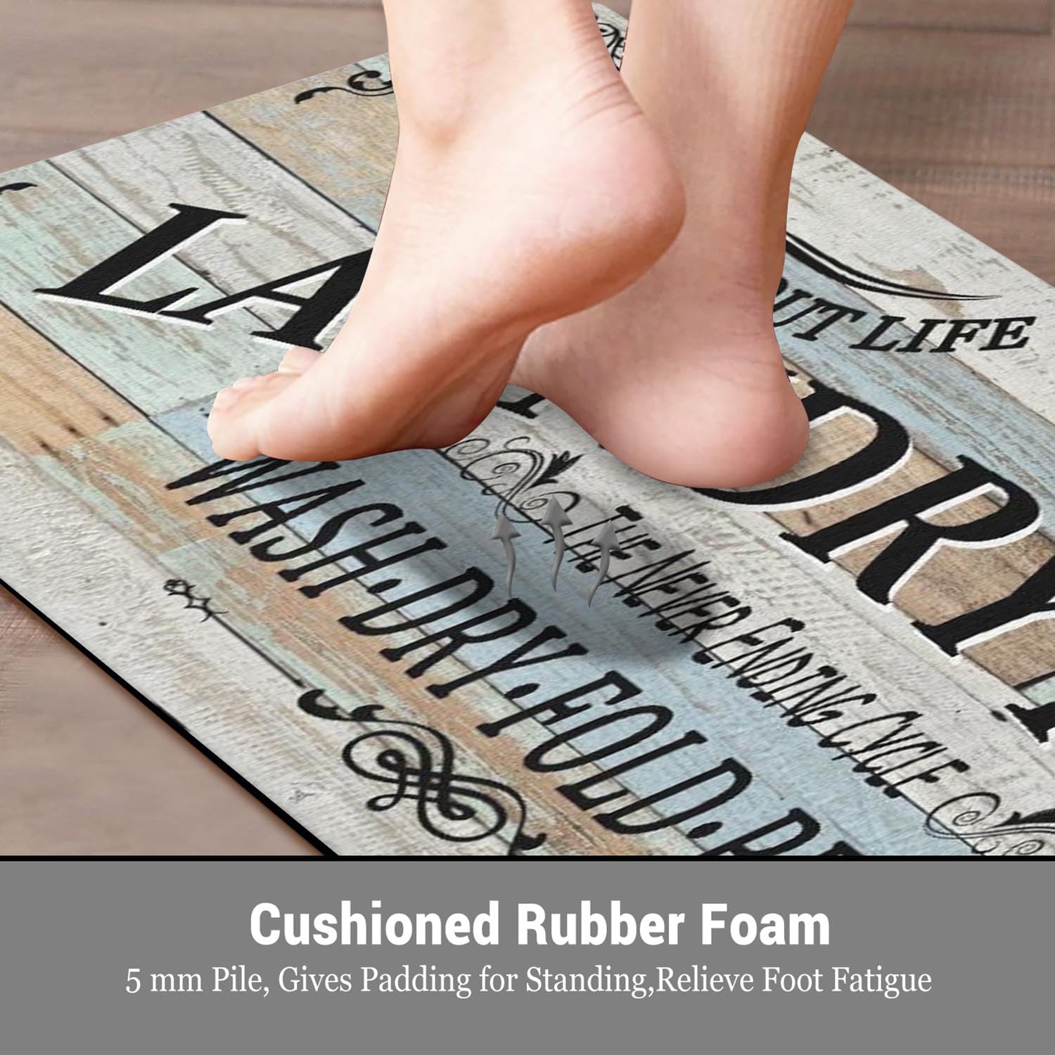 sdhinlwo vintage-design laundry rug adds color and character to any space.