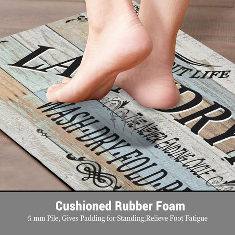 sdhinlwo vintage-design laundry rug adds color and character to any space.