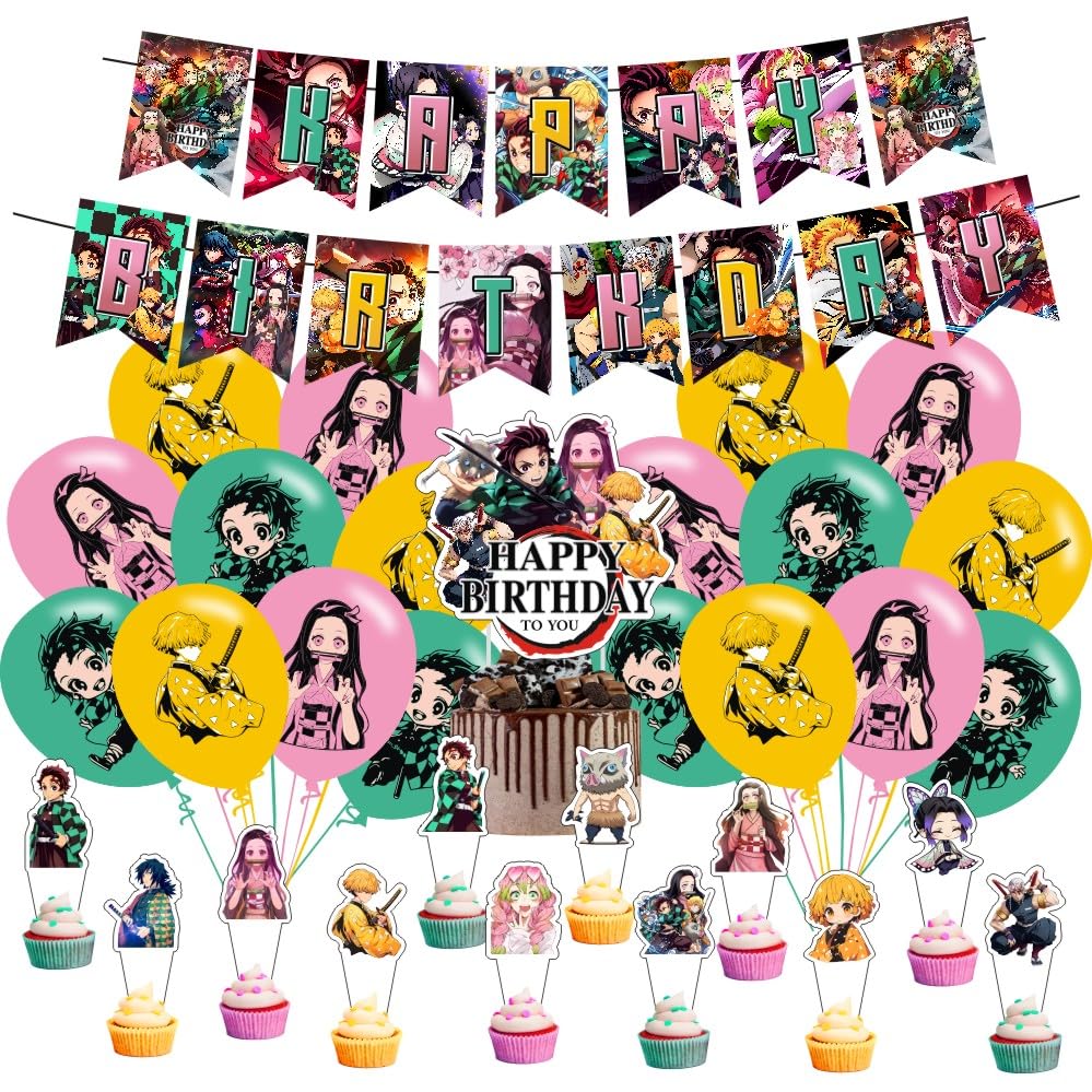 SDONY demon birthday banner for vibrant party decor and easy setup.