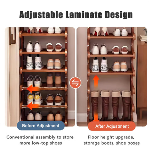 sdowens 7-Tier vertical shoe rack in entryway keeps shoes neatly organized.