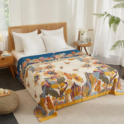 SE SOFTEXLY lightweight cotton blanket breathable in warm months