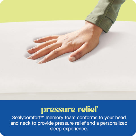 Sealy Dreamlife breathable cover blend of cooling nylon and polyester for comfortable nights.