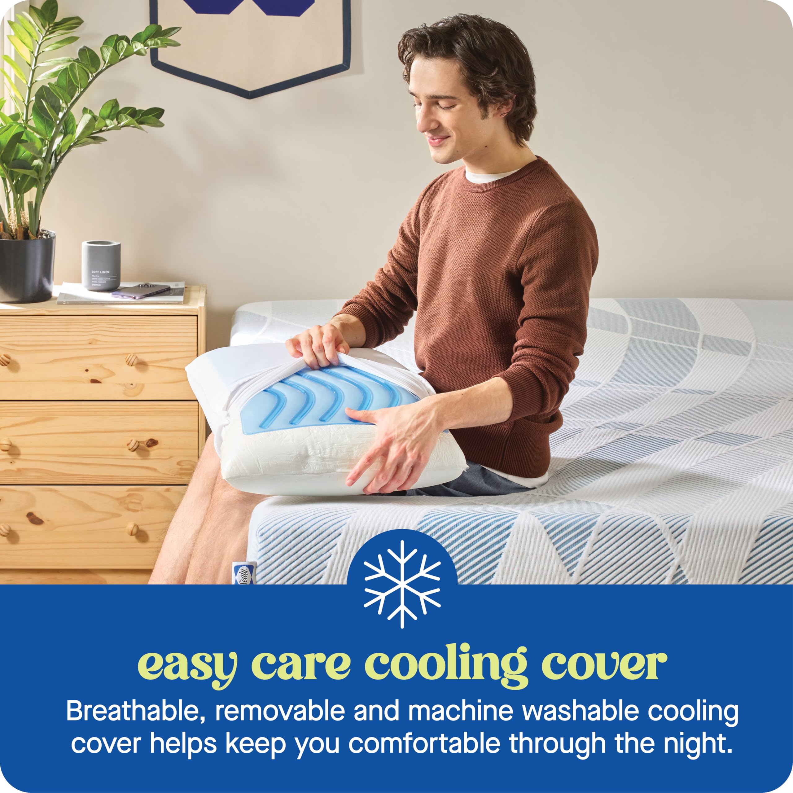 Sealy Dreamlife Surface-Guard technology reduces surface bacteria and allergens.