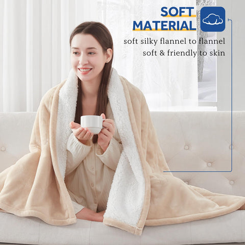Sealy king-size electric blanket showing care label and machine washability.