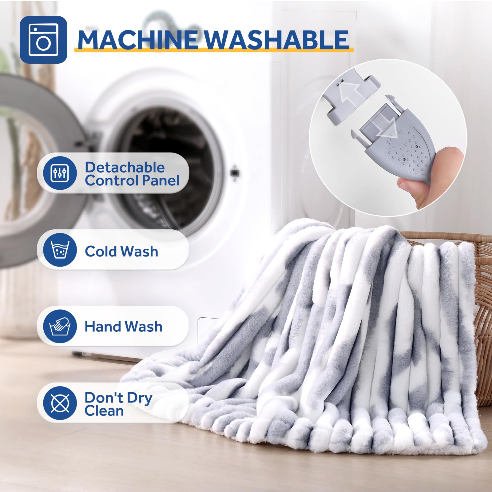 Blue and white Sealy blanket colorway complements any living space