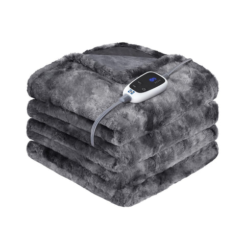 Sealy electric blanket throw plush faux fur warmth for full-body comfort