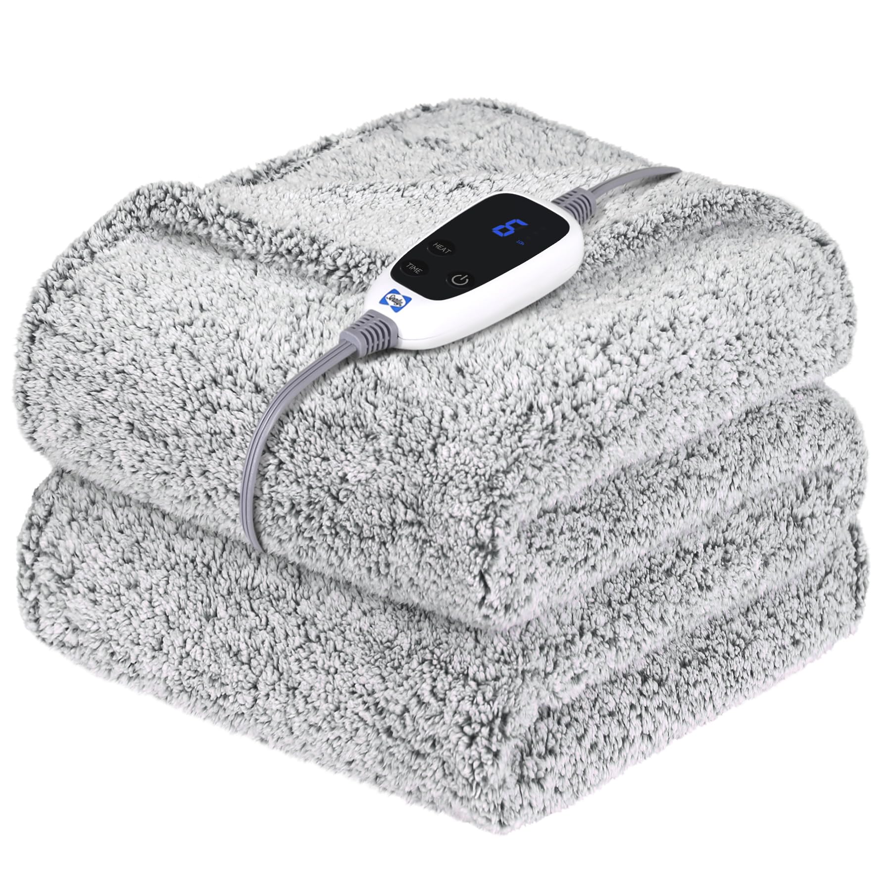 Sealy electric blanket throw showing soft sherpa texture for cozy warmth.
