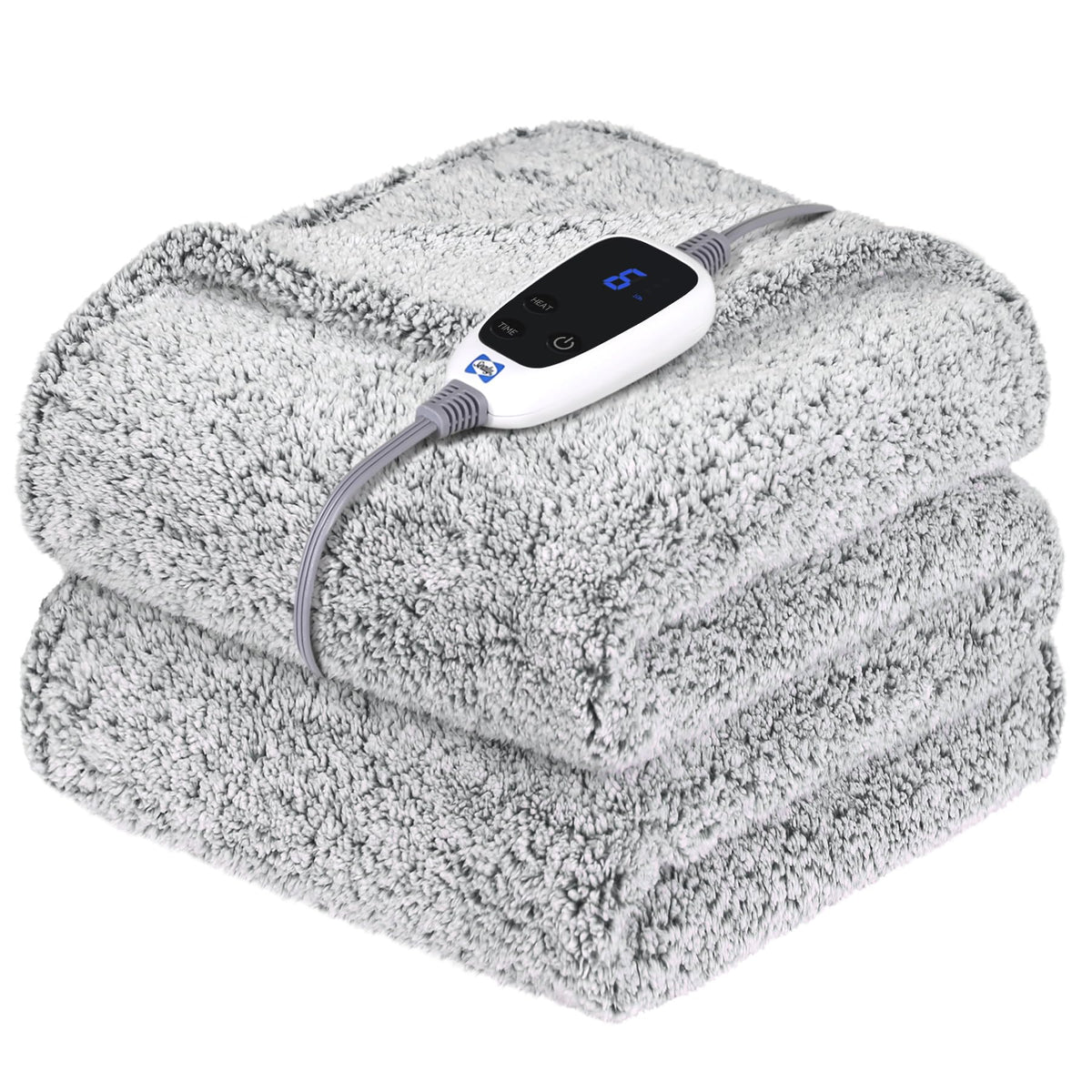 Sealy electric blanket throw showing soft sherpa texture for cozy warmth.