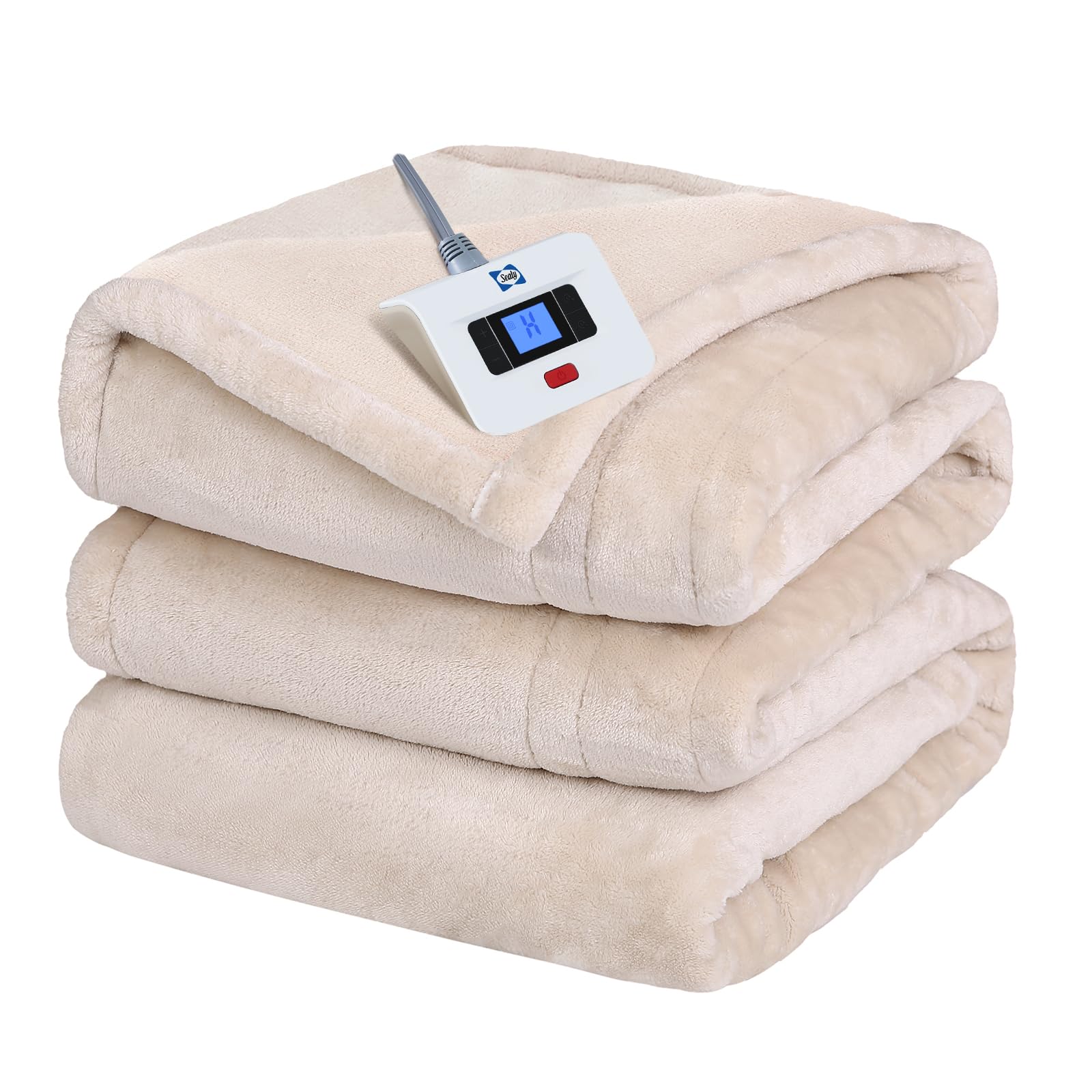 Sealy electric blanket twin with heat controls for customizable warmth.
