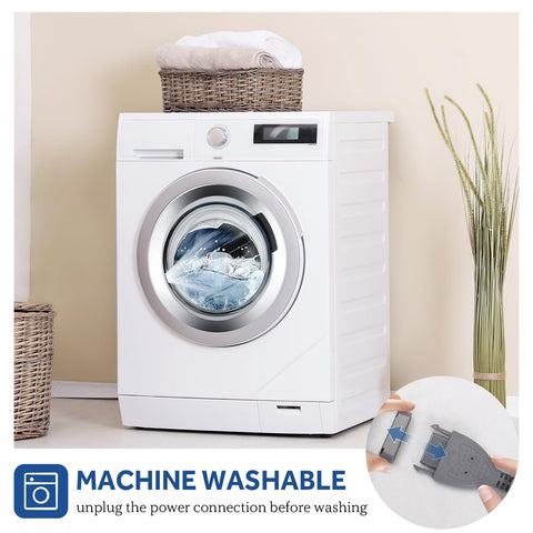 Machine washable Sealy heated mattress pad ready for cleaning