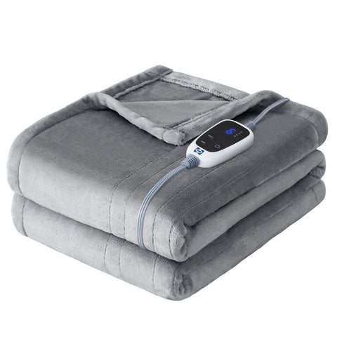 Sealy heated throw blanket front view for cozy lounging.