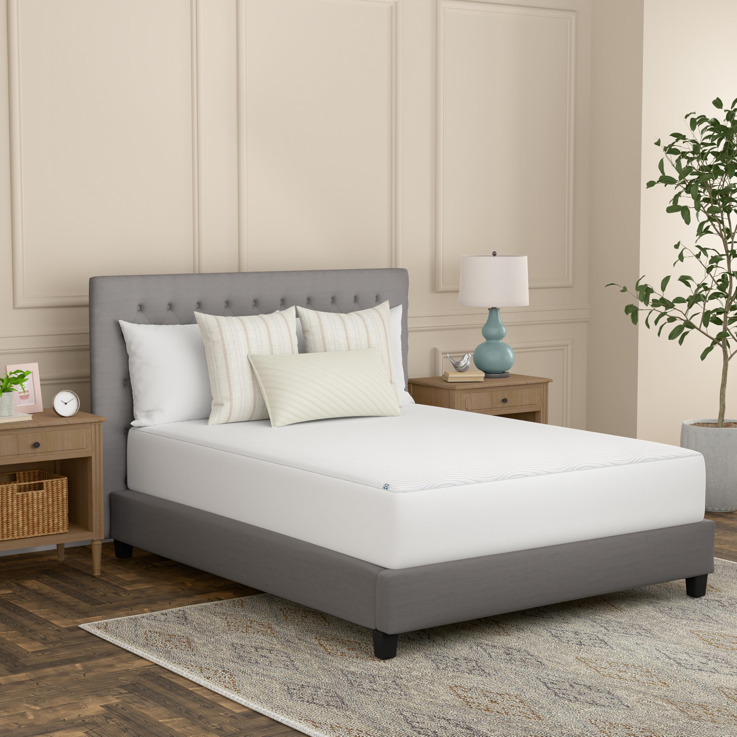 Sealy Machine washable fitted protector designed for queen beds.