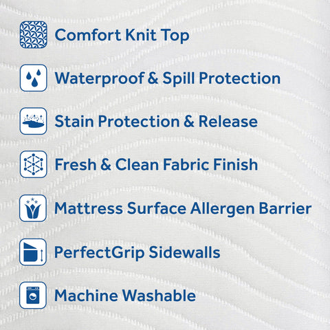 Sealy Stain protection helps maintain a fresher protector between washes.
