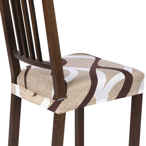 SearchI Stretch Dining Chair Seat Covers rear-covered design for a secure, seamless fit.