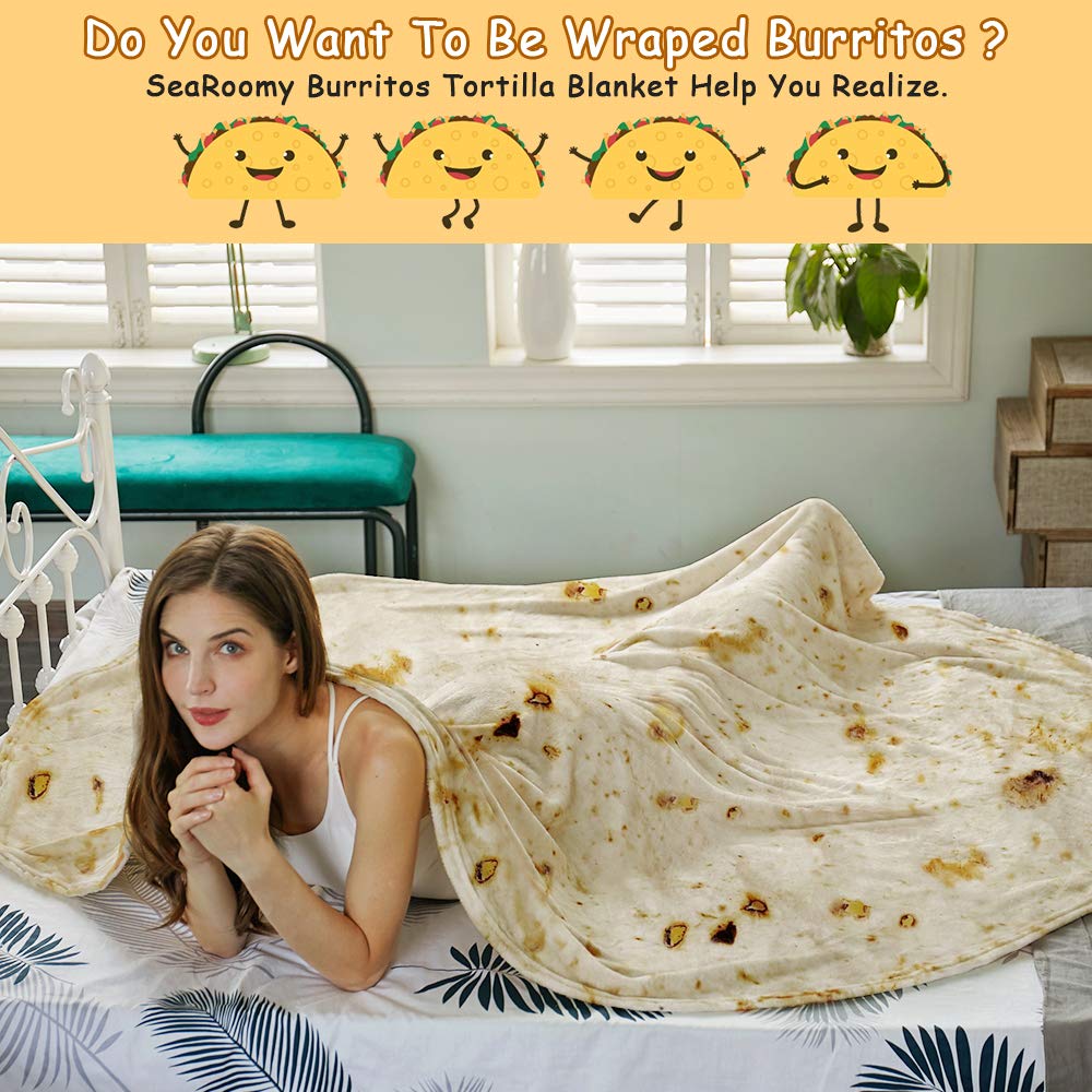 SeaRoomy burritos blanket kids 39-inch highlights compact size for children
